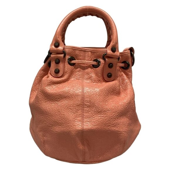 BALENCIAGA Classic Mini Pom Pom Pink Leather - Handbag 632-071825 - Picture 2 of 13